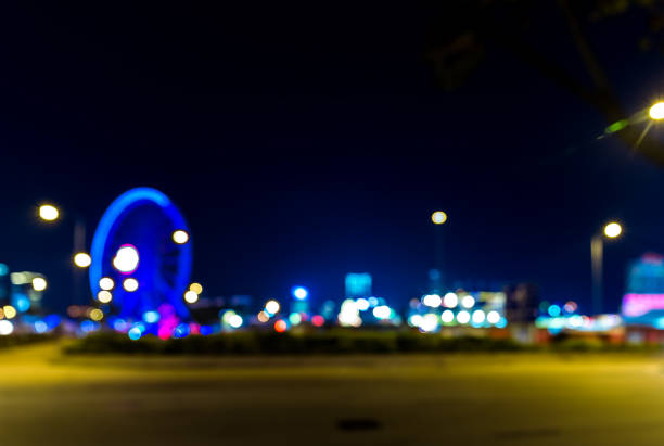 istock Abstract bokeh city light for background 639662240