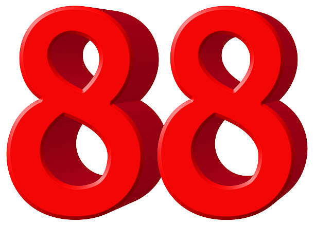 istock Numeral 88, eighty eight, isolated on white background, 3d rende 639662268