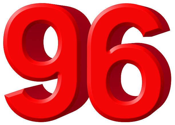 istock Numeral 96, ninety six, isolated on white background, 3d render 639662372