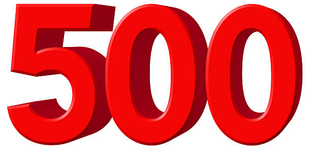 istock Numeral 500, five hundred, isolated on white background, 3d rend 639662490