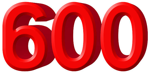 istock Numeral 600, six hundred, isolated on white background, 3d rende 639662520