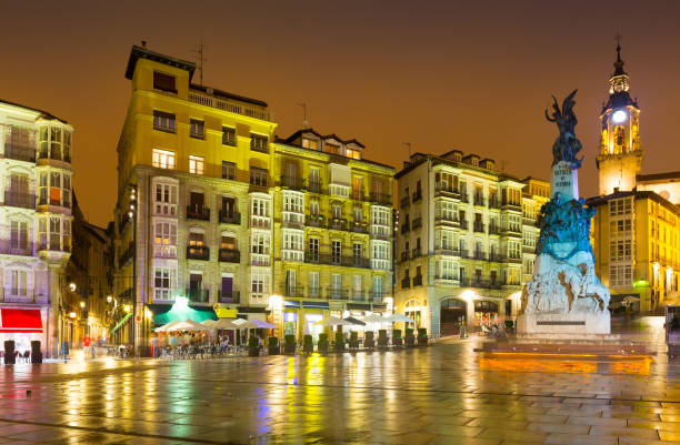 istock Virgen Blanca Square   in evening time.  Vitoria-Gasteiz 639667662