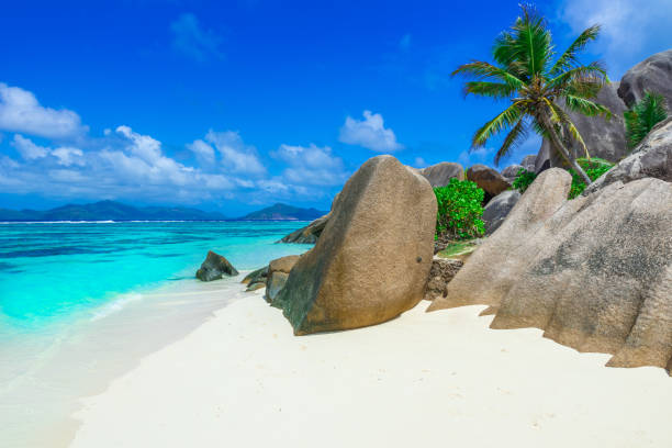 istock Anse Source d'Argent - beach on island in Seychelles 639672328