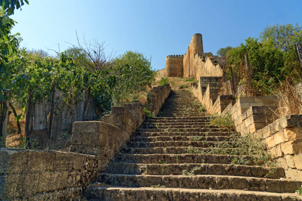 Stairs to the Naryn-Kala fortress. Derbent Stairs to the Naryn-Kala fortress. Derbent. Republic of Dagestan, Russia north caucasus photos stock pictures, royalty-free photos & images