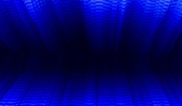 istock Horizontal vibrant vivid blue business presentation 3d extruded 639672826