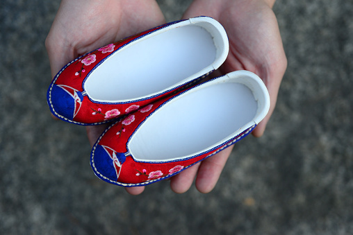 Korean flower shoes