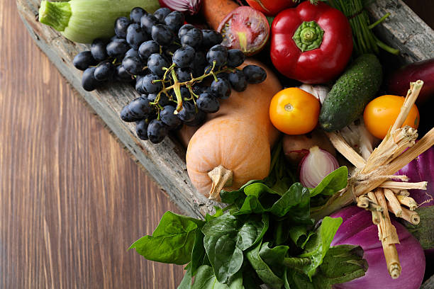 istock Harvest of autumn vegetables 639678686