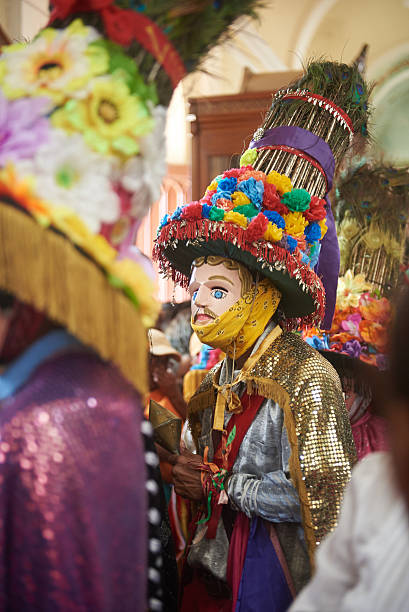 san sebastian celebration mask - 尼加拉瓜 個照片及圖片檔