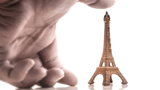 istock Eiffel Tower Figurine With Hand Color 639679228