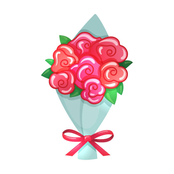 Cartoon Illustration Of Bouquet Stock Illustration - Download Image Now -  Bouquet, Flower, Cartoon - iStock