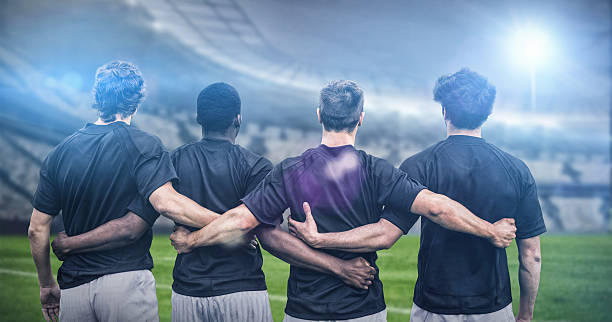 istock Composite image of rugby stadium 3d 639687400
