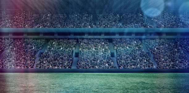 istock Digital image of crowded soccer stadium 3d 639687488