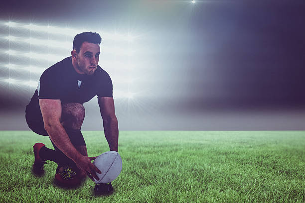 istock Composite image of rugby player 3d 639687684