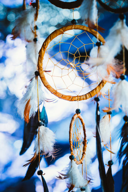 istock Dreamcatcher against a white blur of snow 639687842