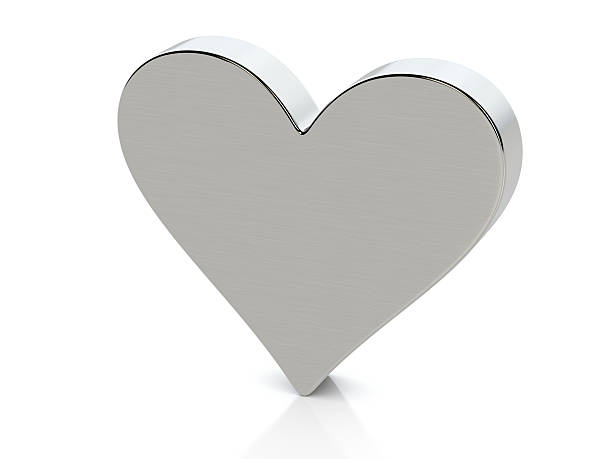 istock Metallic heart symbol 639690304