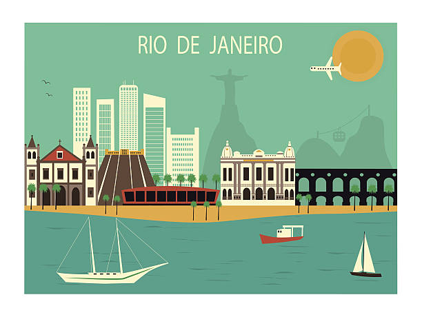 Rio de Janeiro. Rio de Janeiro city in Brazil. Vector illustration rio de janeiro stock illustrations