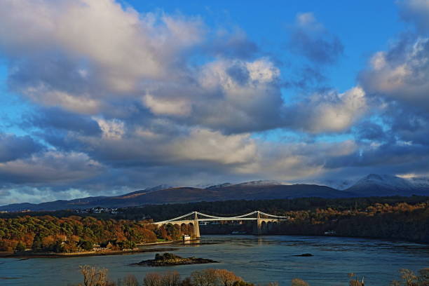 istock Panoramic View of Menai Bridge, Anglesey, North Wales 639692152