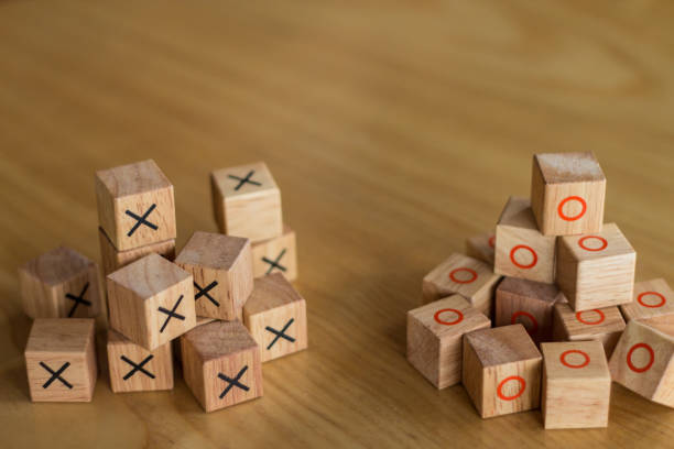 istock Different groups of bricks that rival each other in competition 639697938