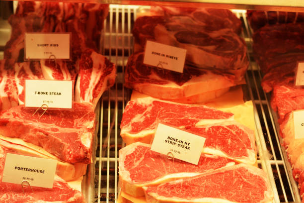 istock Raw meat mix or different type of raw meat close-up 639701318