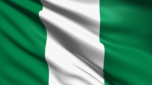Nigerian flag with fabric structure