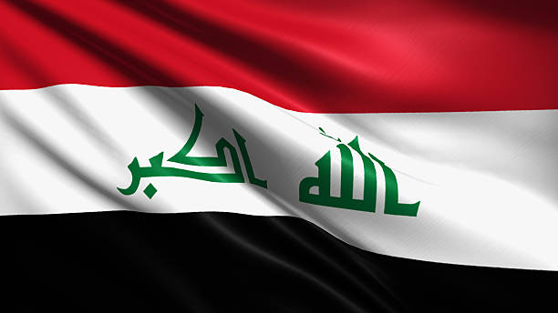 flag of Iraq Iraq flag with fabric structure iraqi flag stock pictures, royalty-free photos & images