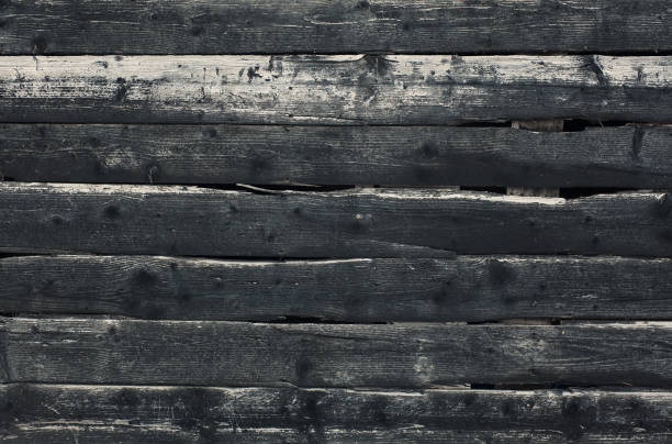 old dark wood texture - pilled imagens e fotografias de stock