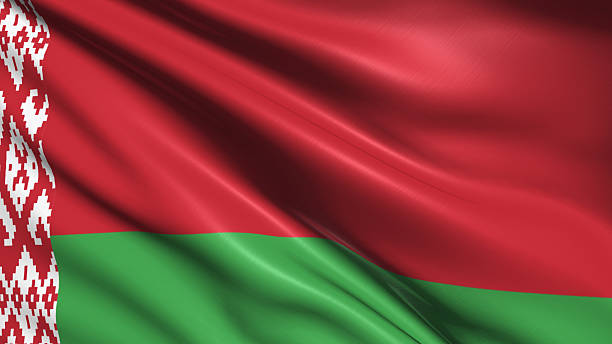 Belarusian flag with fabric structure