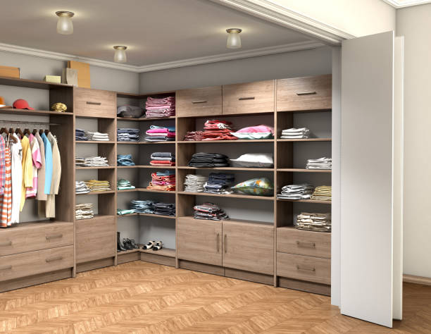 istock big dressing room with clothes, 3d illustration 639707902