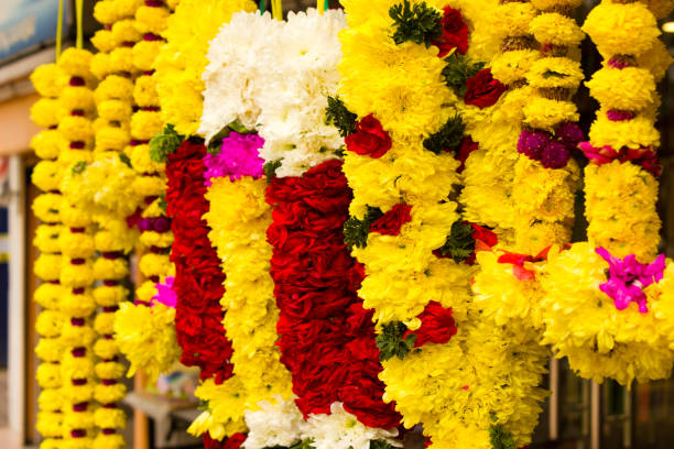 istock Hindu offer flowers 639709462