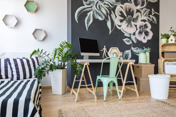 istock Modern decor of bedroom 639717300