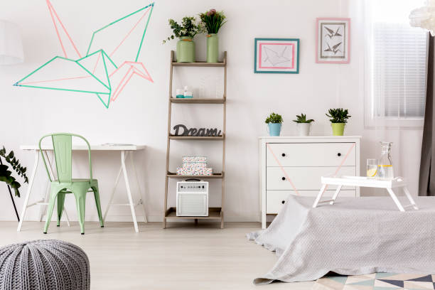 istock Original origami decoration in bedroom 639717858