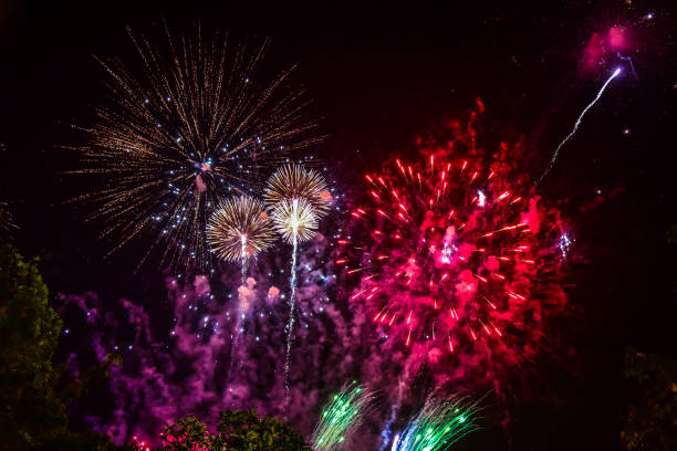istock beautiful fireworks display to celebrate the New Year. 639724066