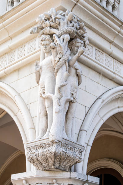 Adam and Eve sulpture