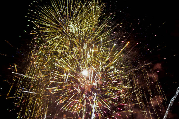 istock beautiful fireworks display to celebrate the New Year. 639725302