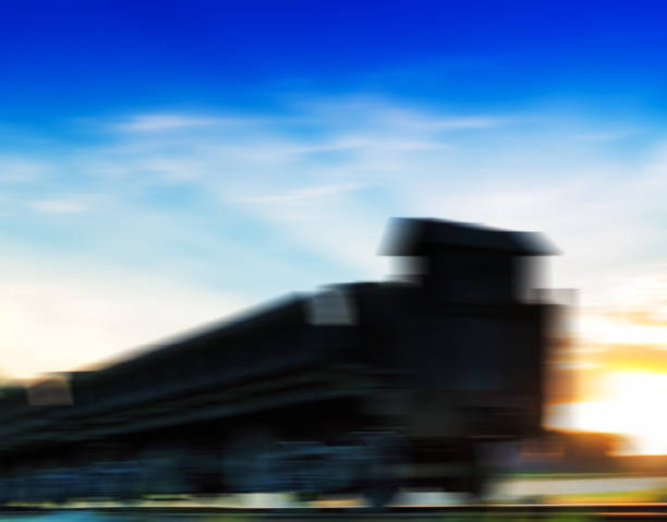 istock Horizontal vivid cyberpunk train motion abstraction background b 639737124