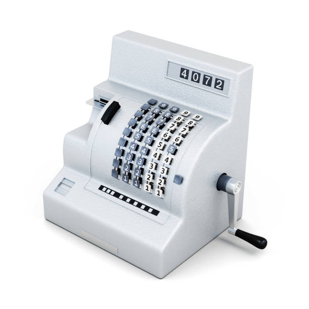 3d illustration: cash register close-up