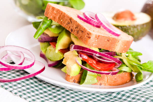 istock Veggie toast with avocado. 639739630