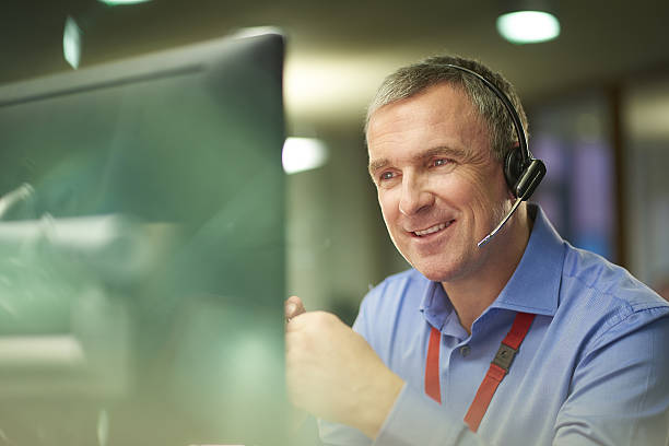 obsługa połączeń - call center it support customer service representative headset zdjęcia i obrazy z banku zdjęć