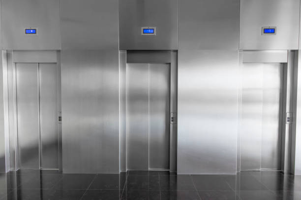 istock view of the elevator doors 639741714