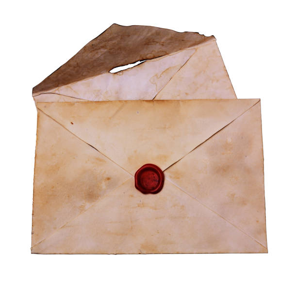 istock Two old envelope with red sealing wax 639742746