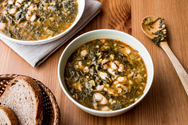 istock Turkish Kara Lahana corbasi / Black Cabbage or Kale Soup. 639742954