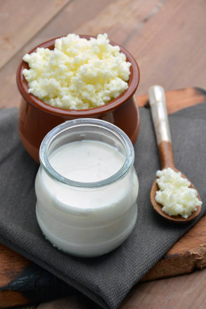 istock full of keffir, milk and yogurt cups liquid 639743144