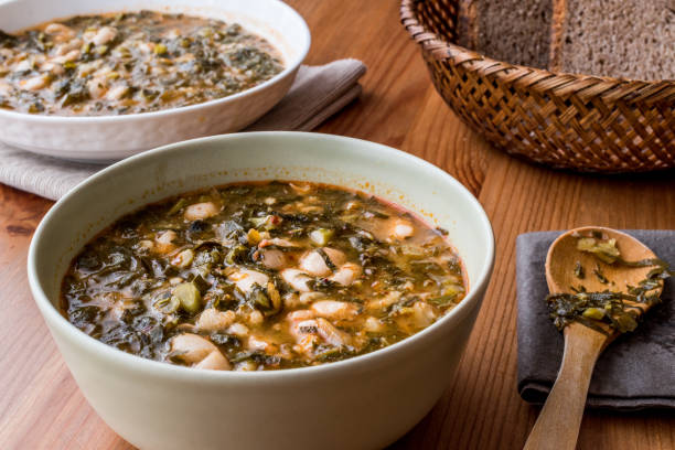 istock Turkish Kara Lahana corbasi / Black Cabbage or Kale Soup. 639743446