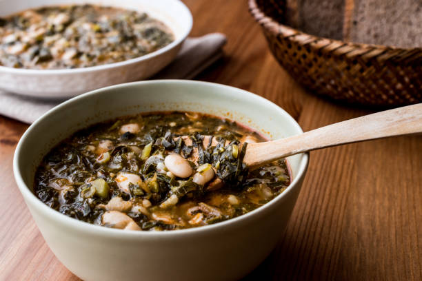 istock Turkish Kara Lahana corbasi / Black Cabbage or Kale Soup. 639744290