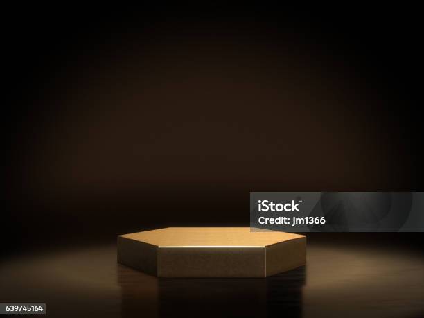 Pedestal For Display Platform For Design Blank Product Stand3d Rendering Stock Photo - Download Image Now