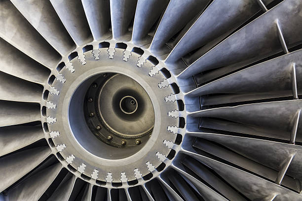 Exterior of a Rolls-Royce F402 Pegasus Jet Engine (b) Indianapolis, US - January 25, 2017: Exterior of a Rolls-Royce F402 Pegasus Jet Engine, used in the VSTOL AV-8B Harrier II b jet intake stock pictures, royalty-free photos & images