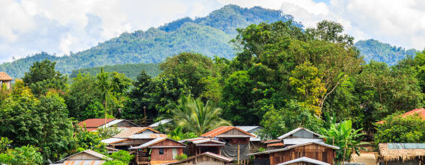 istock View of Mon village with mountain background 639748338