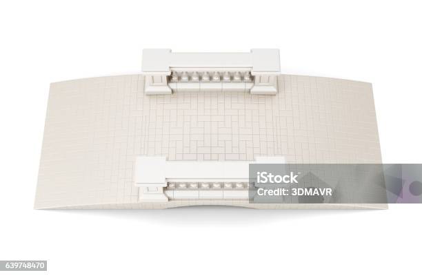 Bridge Top View Texture Top View Bridge With Balustrade Isolated 3d Rendering Stock ...