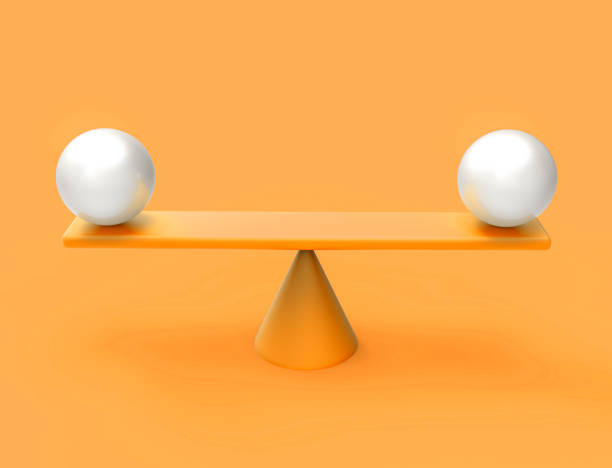 istock 3D Isolated Orange Balance Abstract Spheres Shapes Scale Equity 639749866