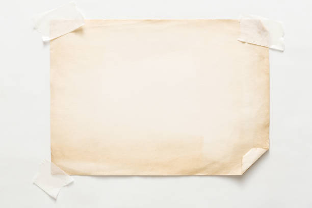 istock old craft paper sheet isolated on white background 639750056